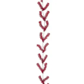 10' Pine Work Artificial Garland -Red (pack of 24)