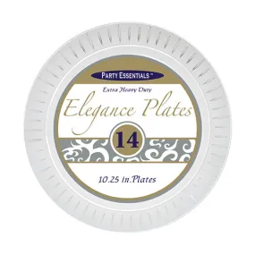 10.25" Clear Elegance Plates 14ct