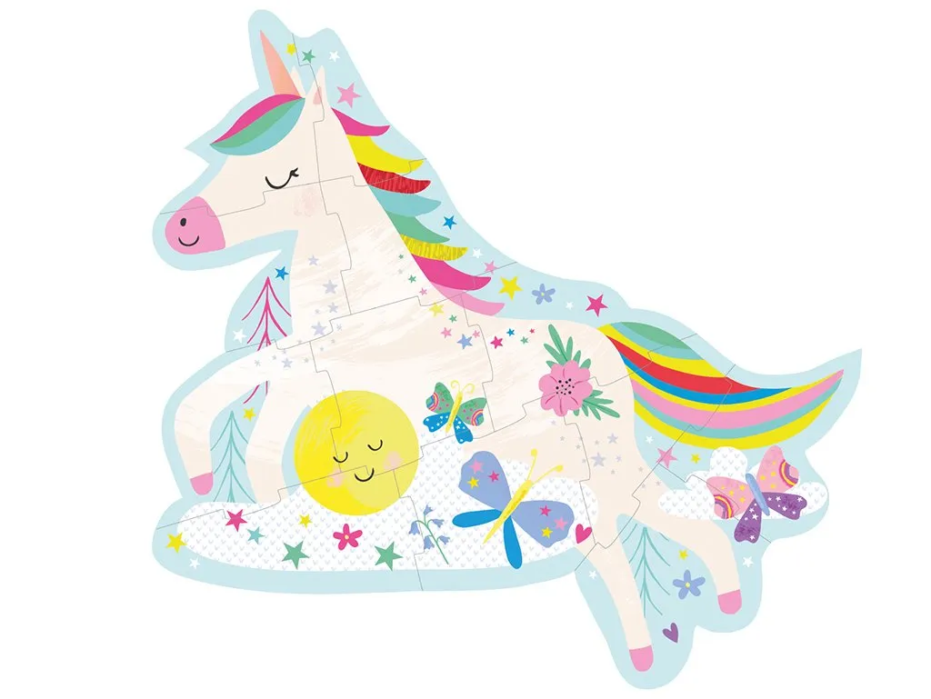 12 Piece Puzzle, Rainbow Unicorn