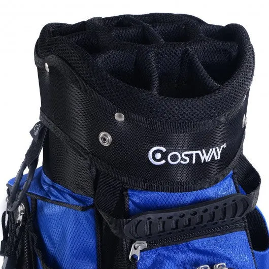 14 Way Divider Lightweight Golf Carry Bag w/ Carry Belt