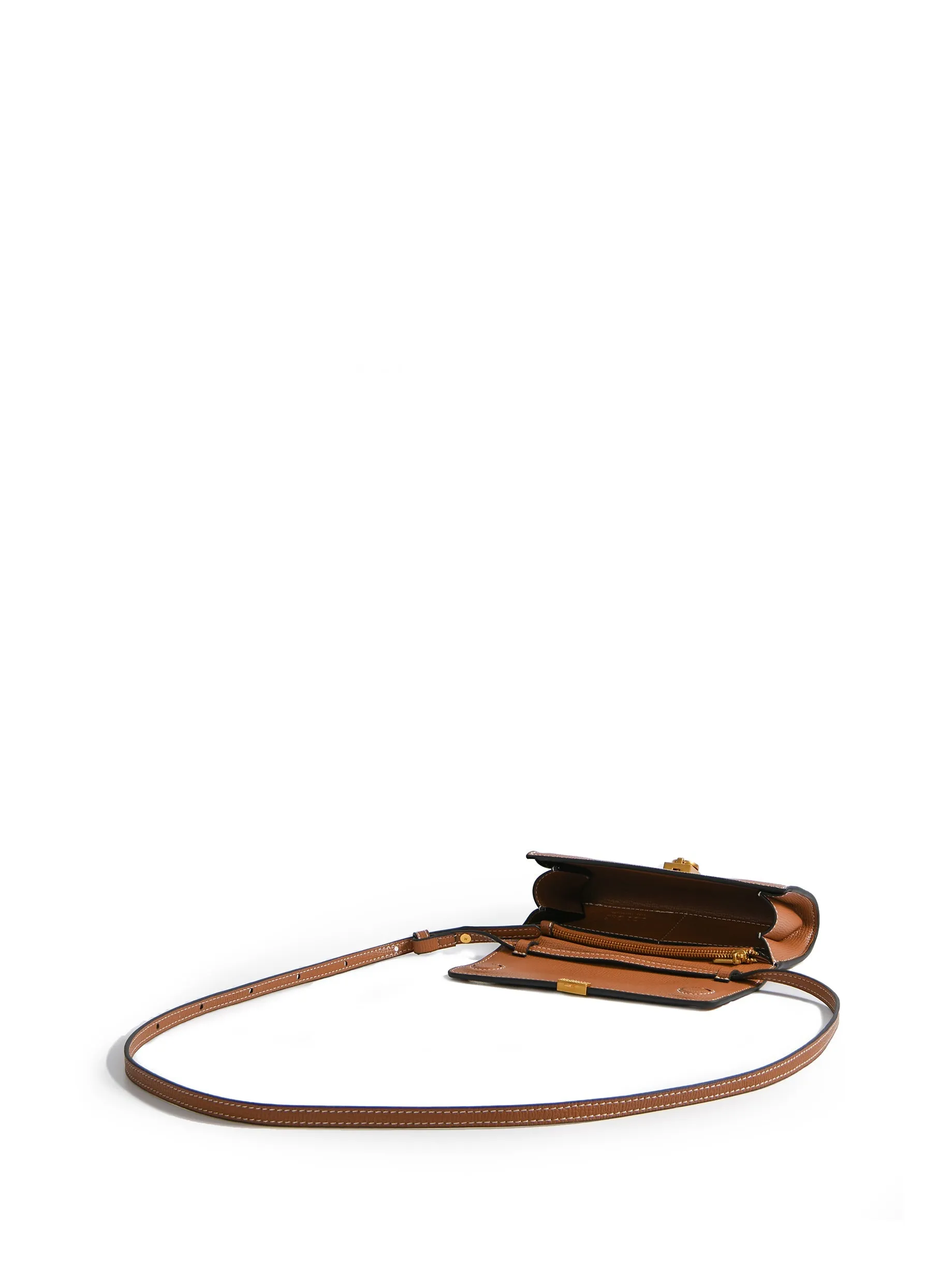 3-way Convertible Belt Crossbody Pencil Bag, Caramel