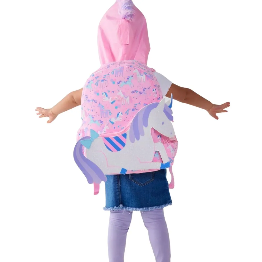 3D Design Backpack with Front Pocket for Kids (Unicorn)