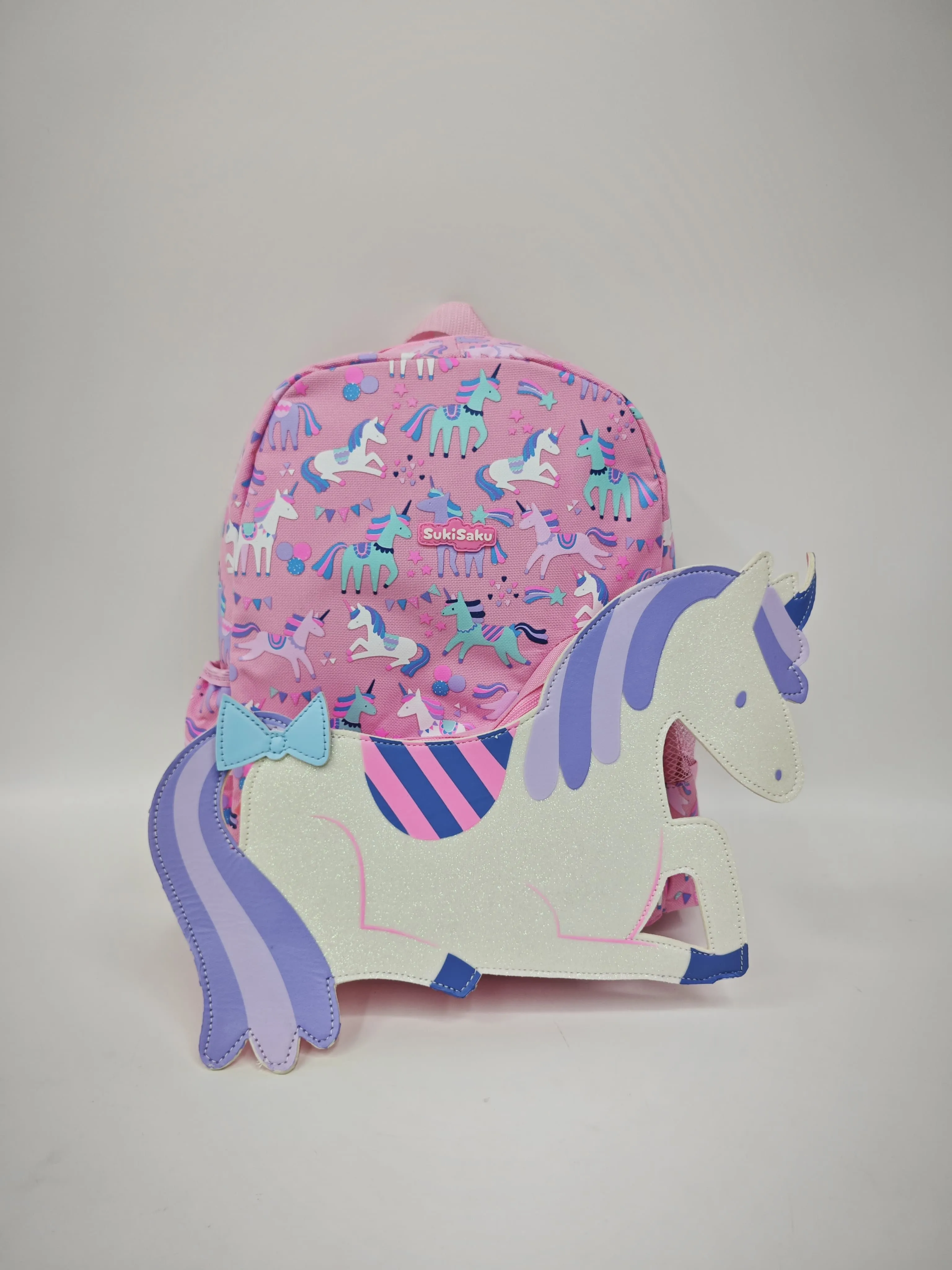 3D Design Backpack with Front Pocket for Kids (Unicorn)