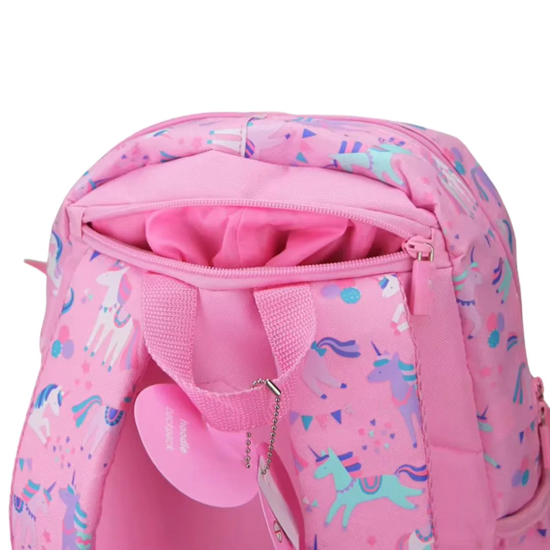 3D Design Backpack with Front Pocket for Kids (Unicorn)