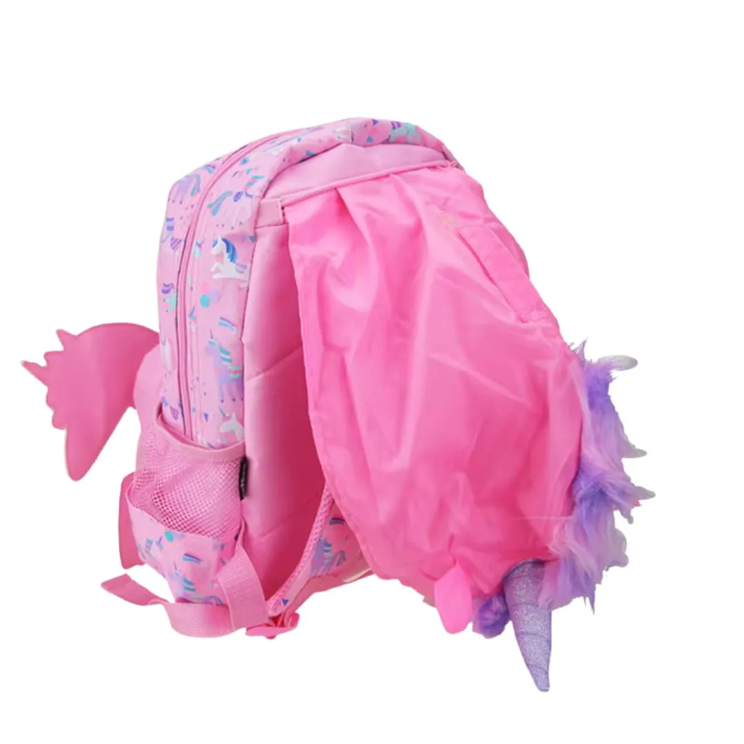 3D Design Backpack with Front Pocket for Kids (Unicorn)