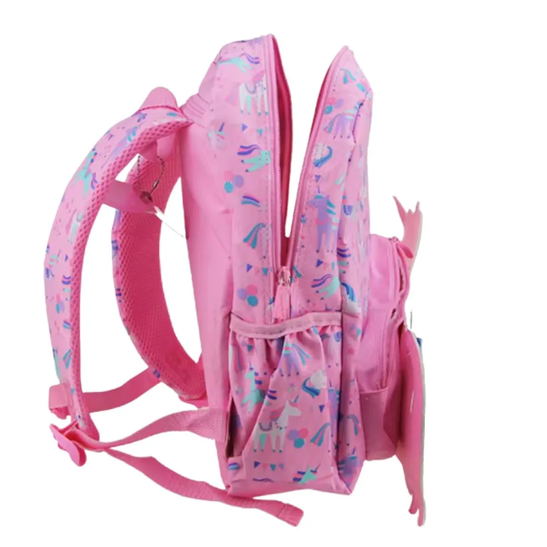 3D Design Backpack with Front Pocket for Kids (Unicorn)