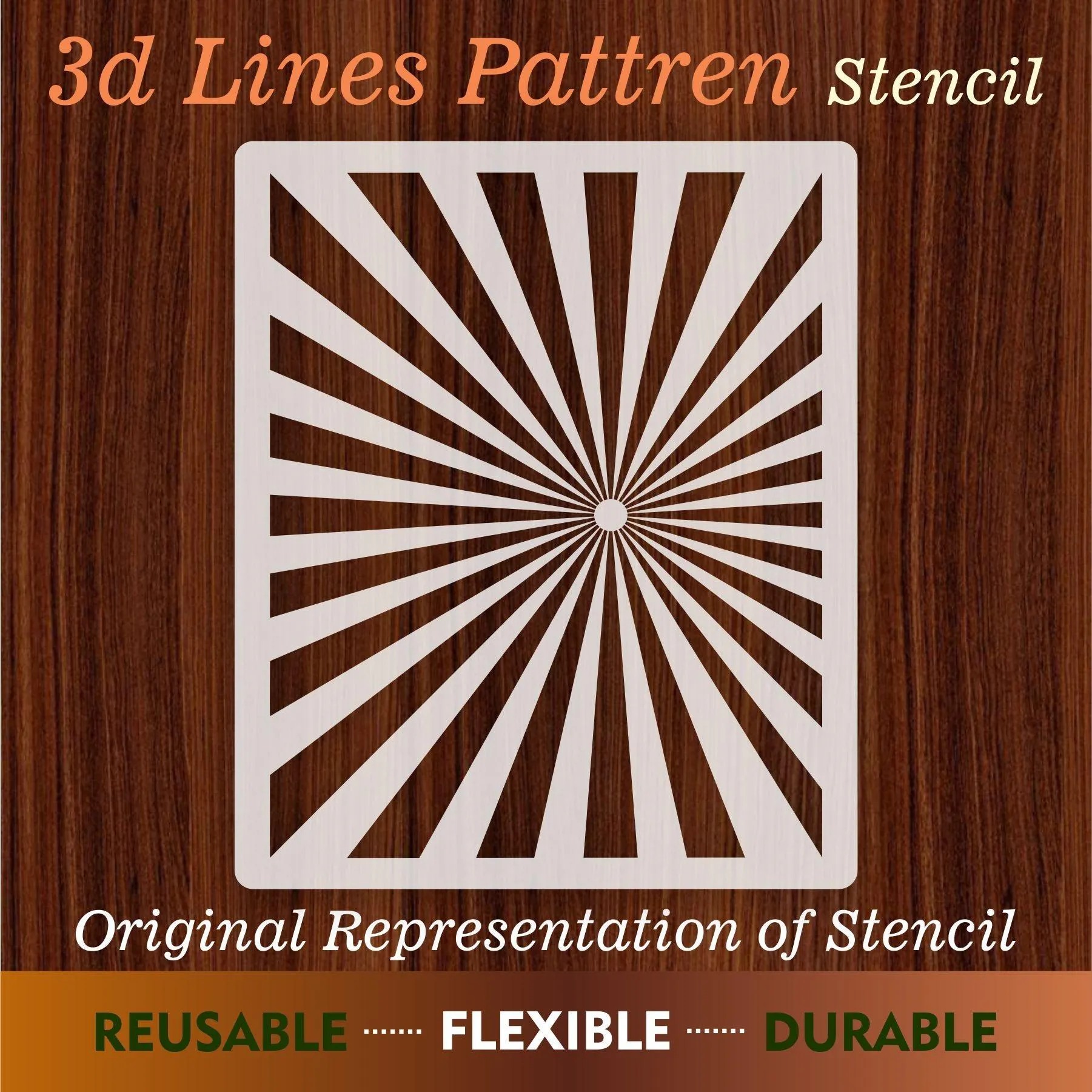 3D Pattern Reusable Stencil for Canvas and wall painting.ID#56