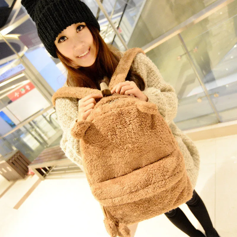 41cm Fuzzy Cat Ear Backpack - Free Shipping to N.A.