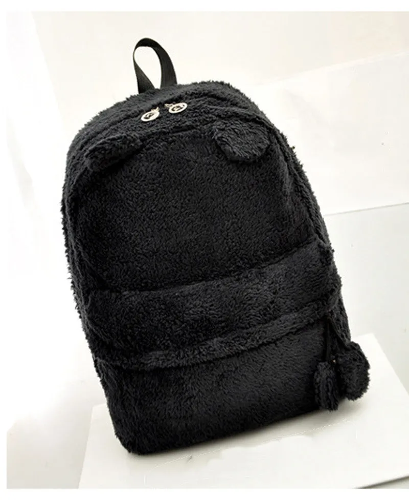 41cm Fuzzy Cat Ear Backpack - Free Shipping to N.A.