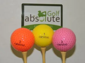 48 Crystal Mixed Colors Recycled Golf Balls With mesh Bag