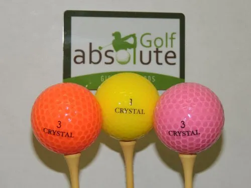 48 Crystal Mixed Colors Recycled Golf Balls With mesh Bag