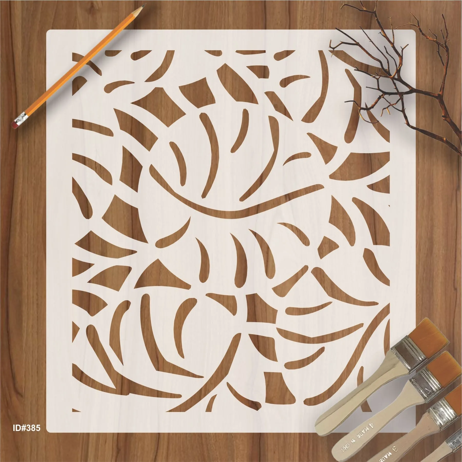 Abstract pattern Reusable Stencil For Canvas And Wall Painting.ID #385