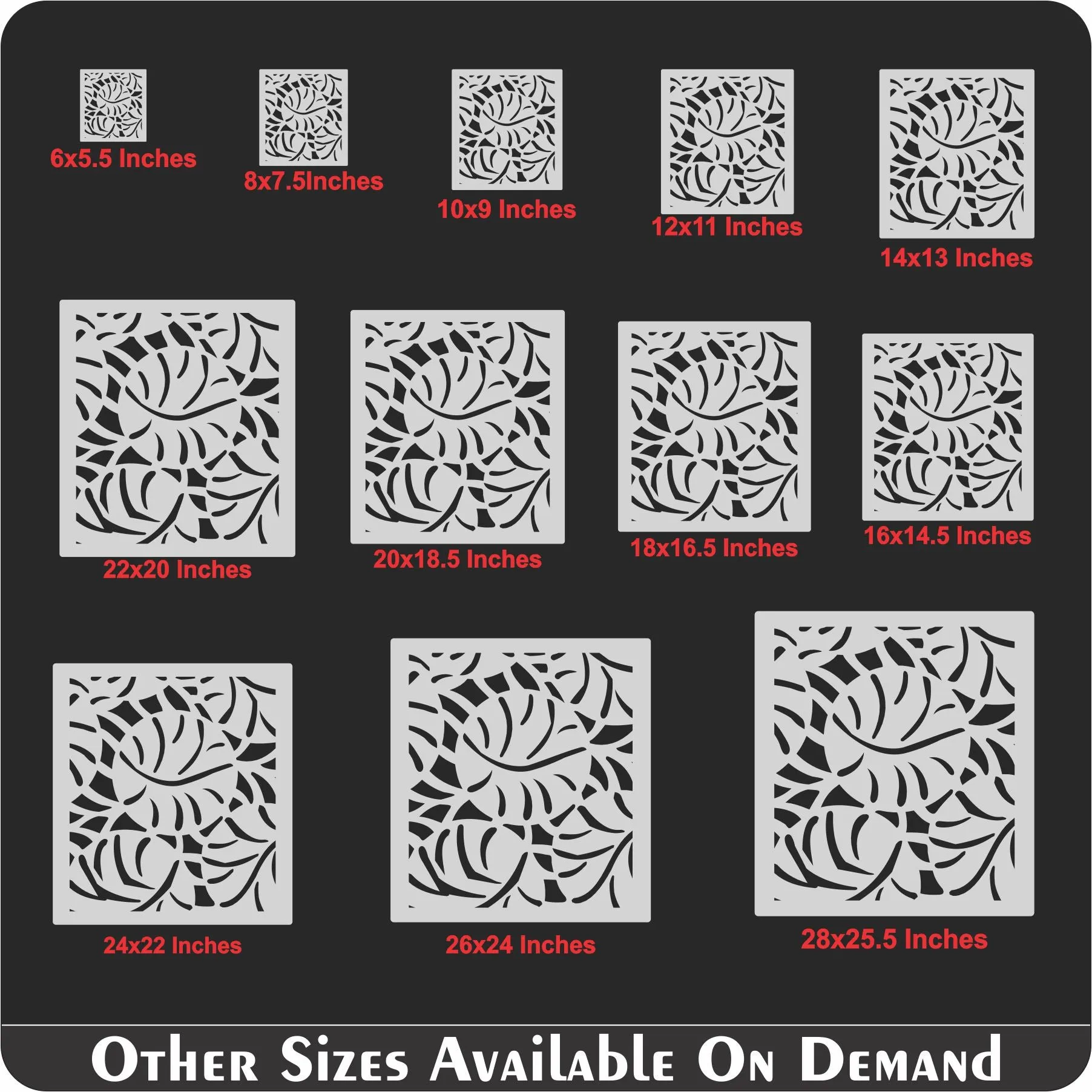 Abstract pattern Reusable Stencil For Canvas And Wall Painting.ID #385