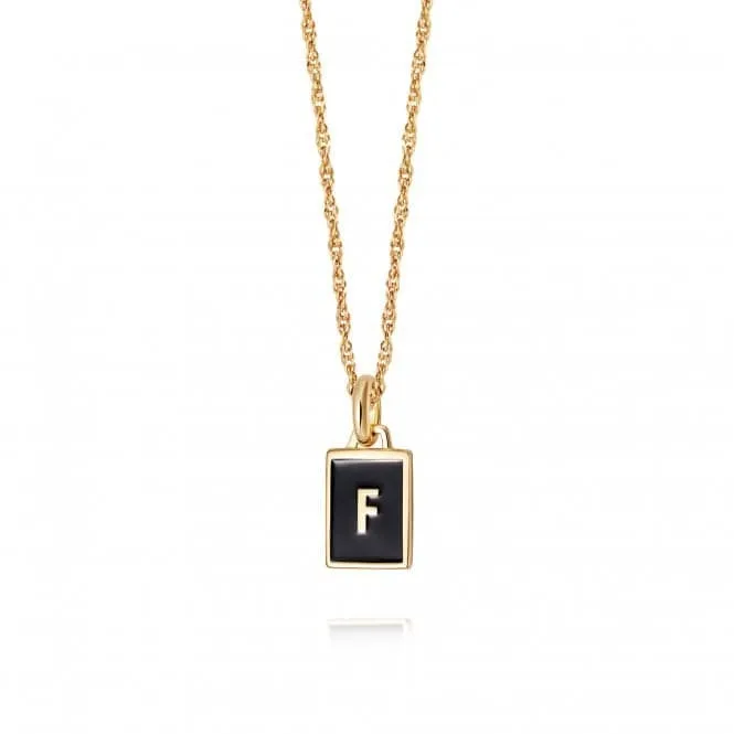 Alphabet Initial 18ct Gold Plated F Necklace BETF_GP