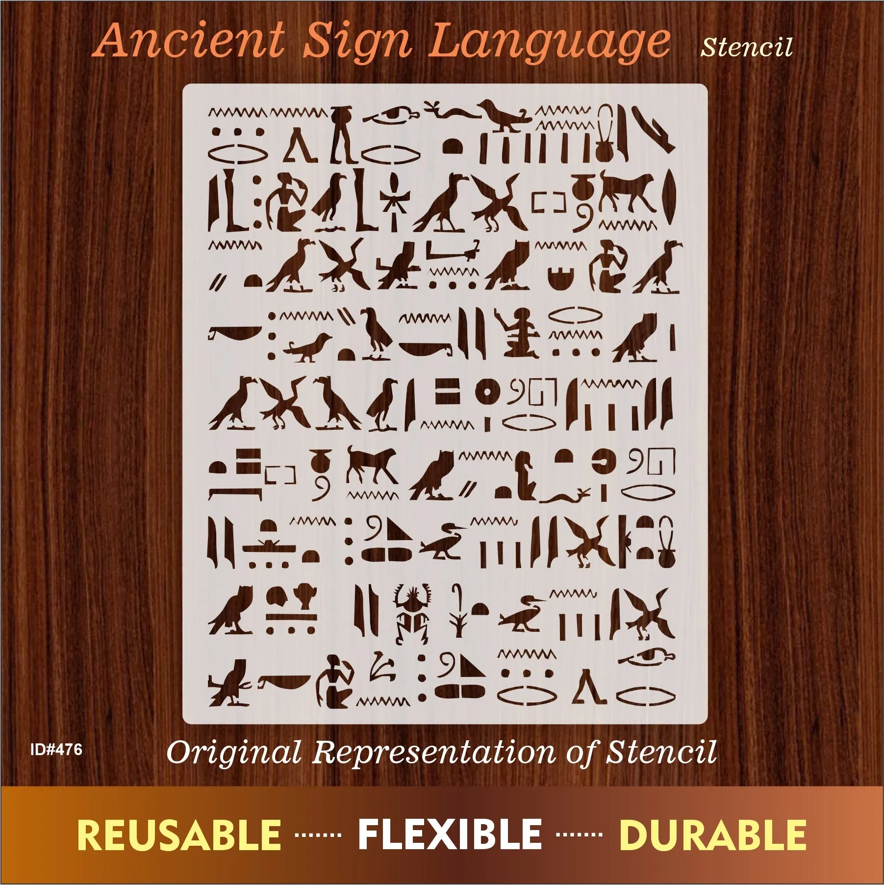 Ancient Hieroglyphs Stencil Reusable Stencil For Canvas And Wall Painting.ID #476