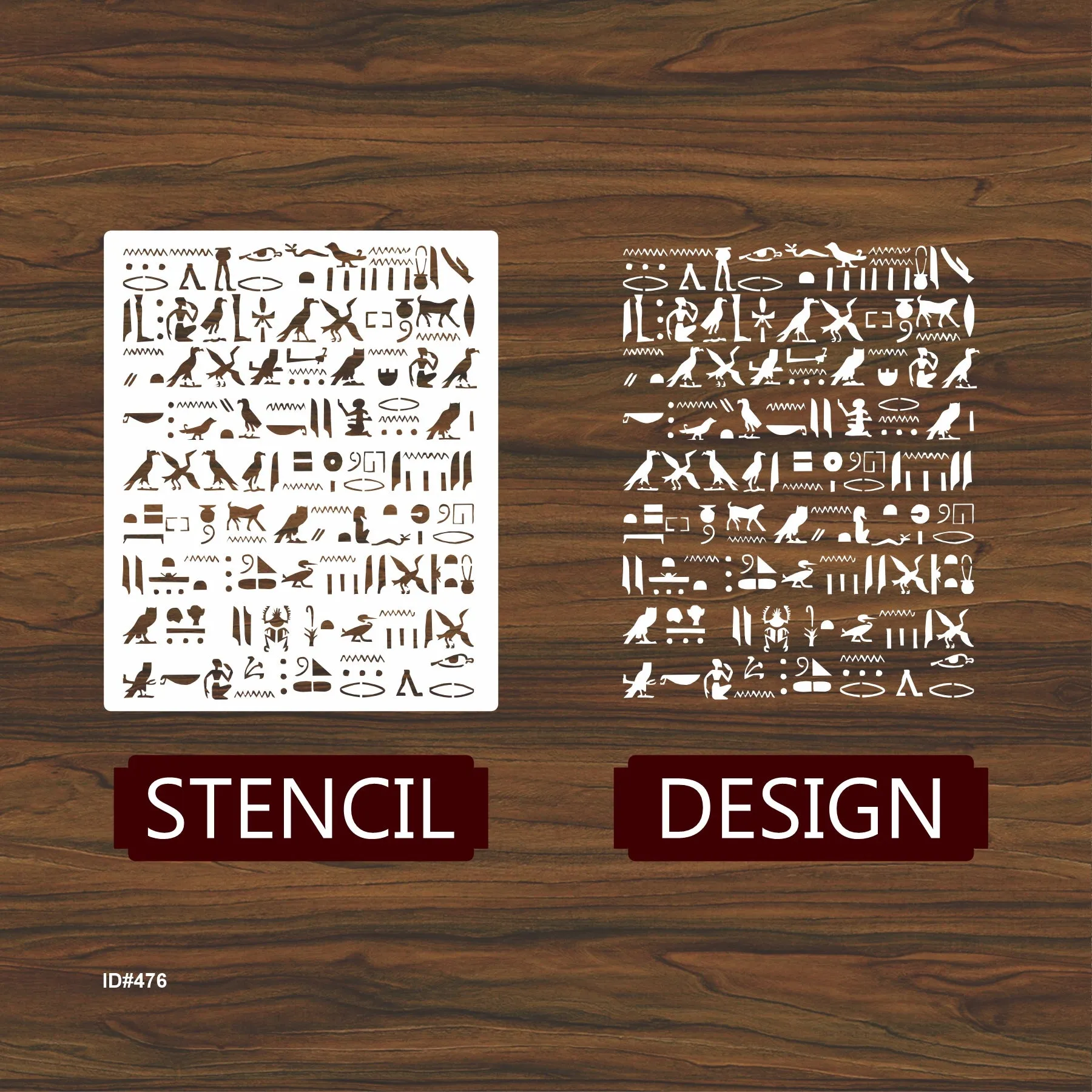 Ancient Hieroglyphs Stencil Reusable Stencil For Canvas And Wall Painting.ID #476