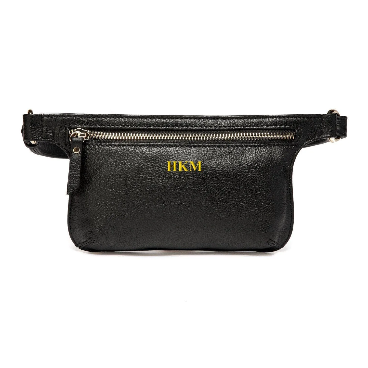 Arlette Leather Waist Bag / Belt Bag - Black