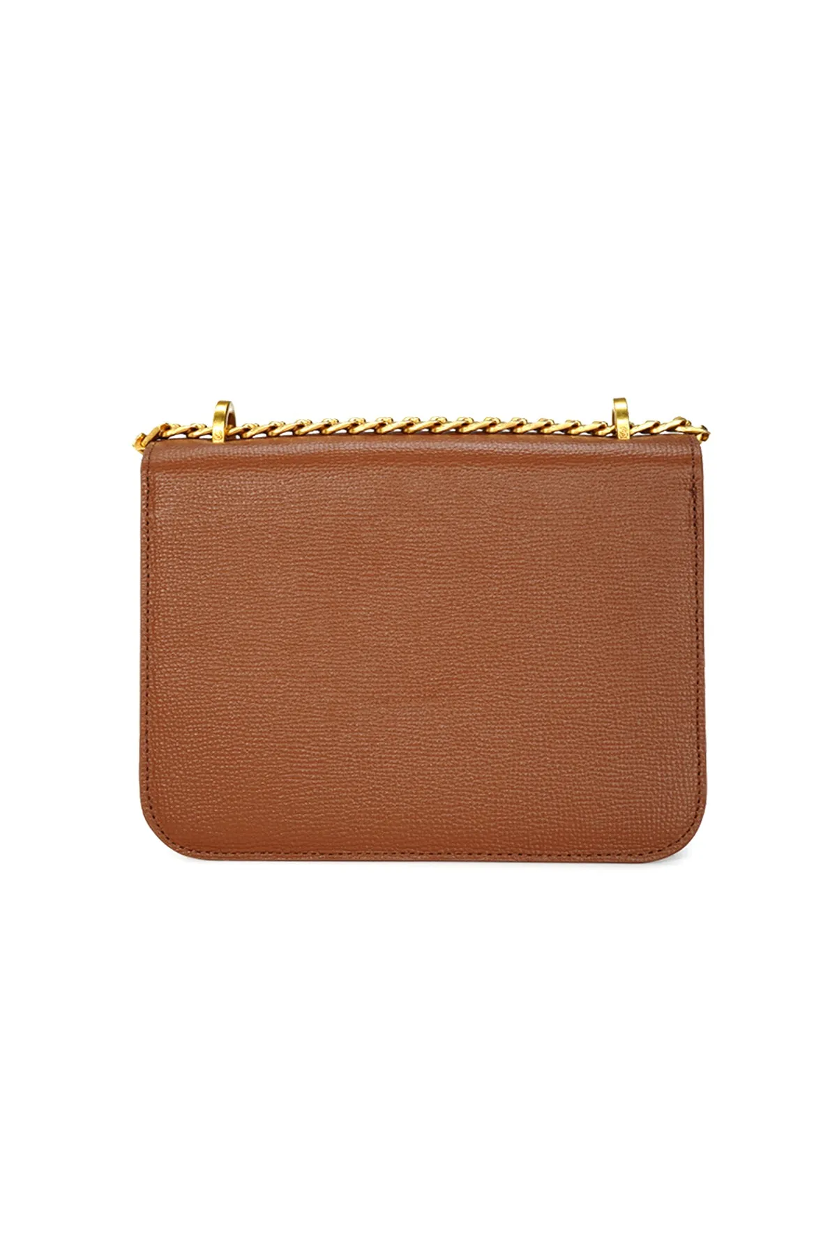 Audrey Chain Leather Bag  Medium - Caramel