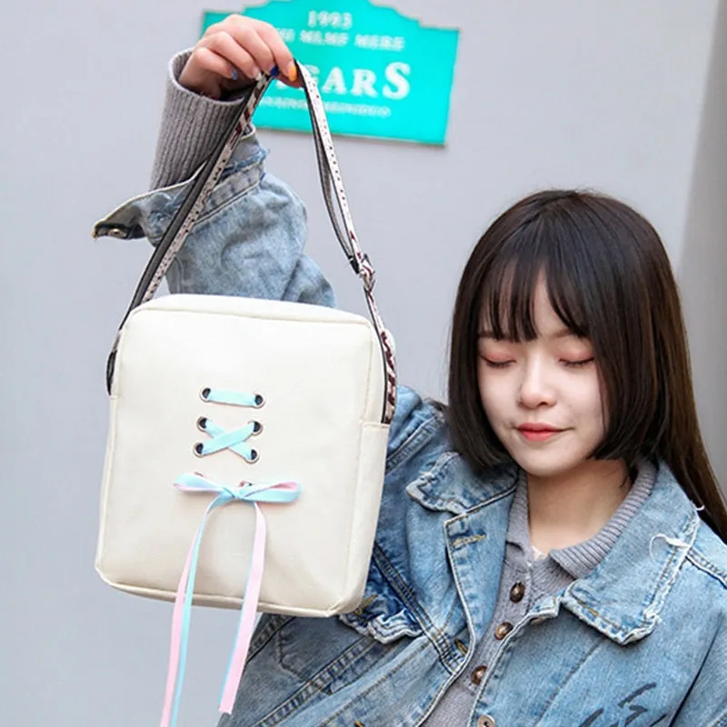 Backpacks Fashion Women 5 Set School Korean Design College School Bags For Teenage Girls Kids Shoulder Bag