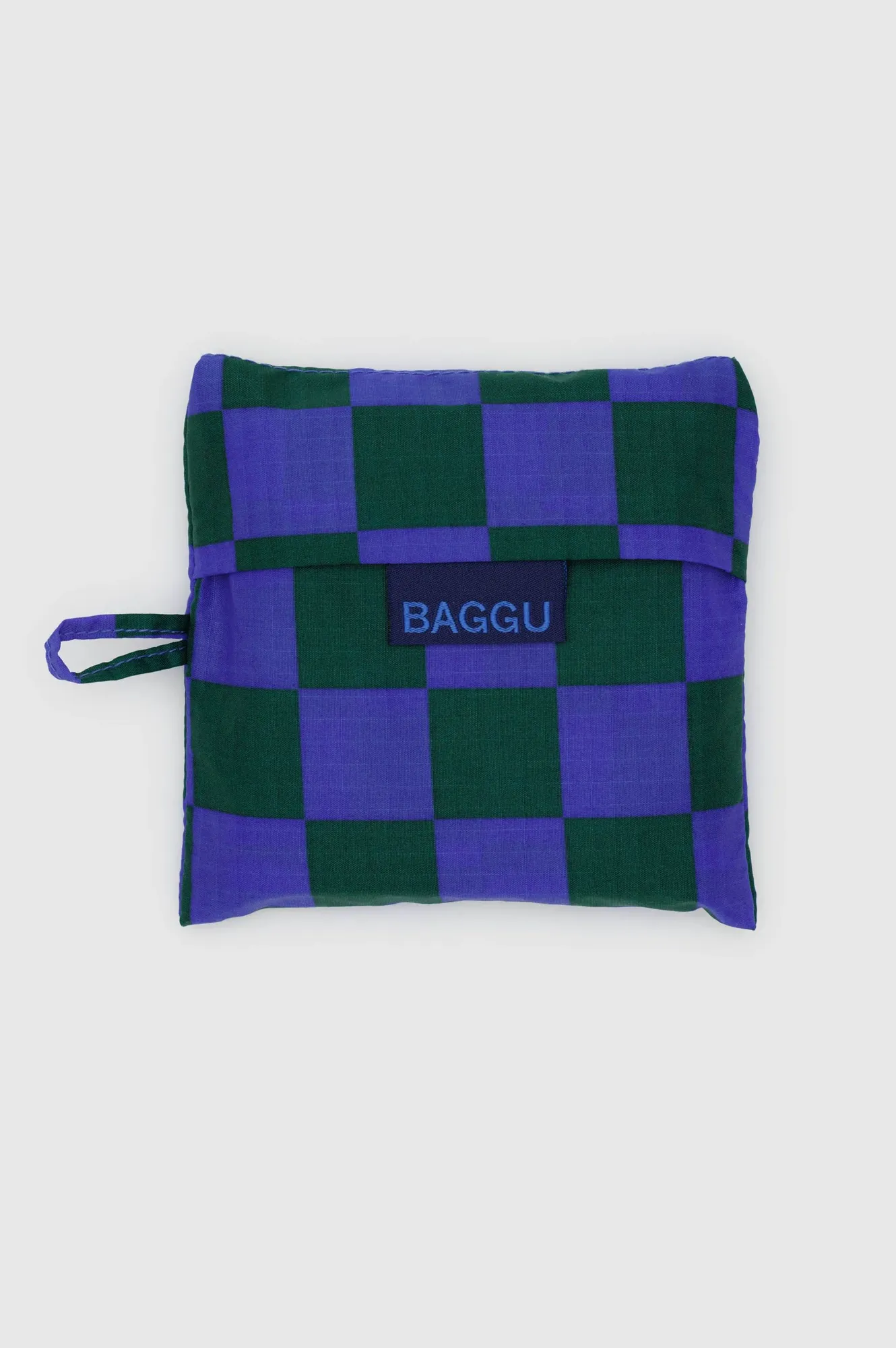 Baggu Standard Iris Green Check Reusable Bag