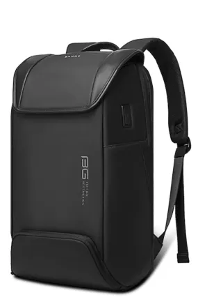 BANGE Water Resistant Polyester Anti-Theft Unisex Travel Laptop Backpack with USB Port (Black)