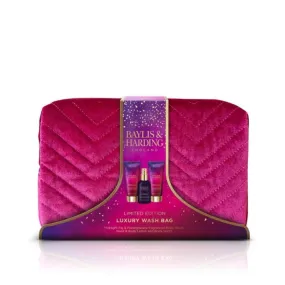 Baylis & Harding Midnight Fig & Pomegranate Deluxe Wash Bag Gift Set - Vegan Friendly