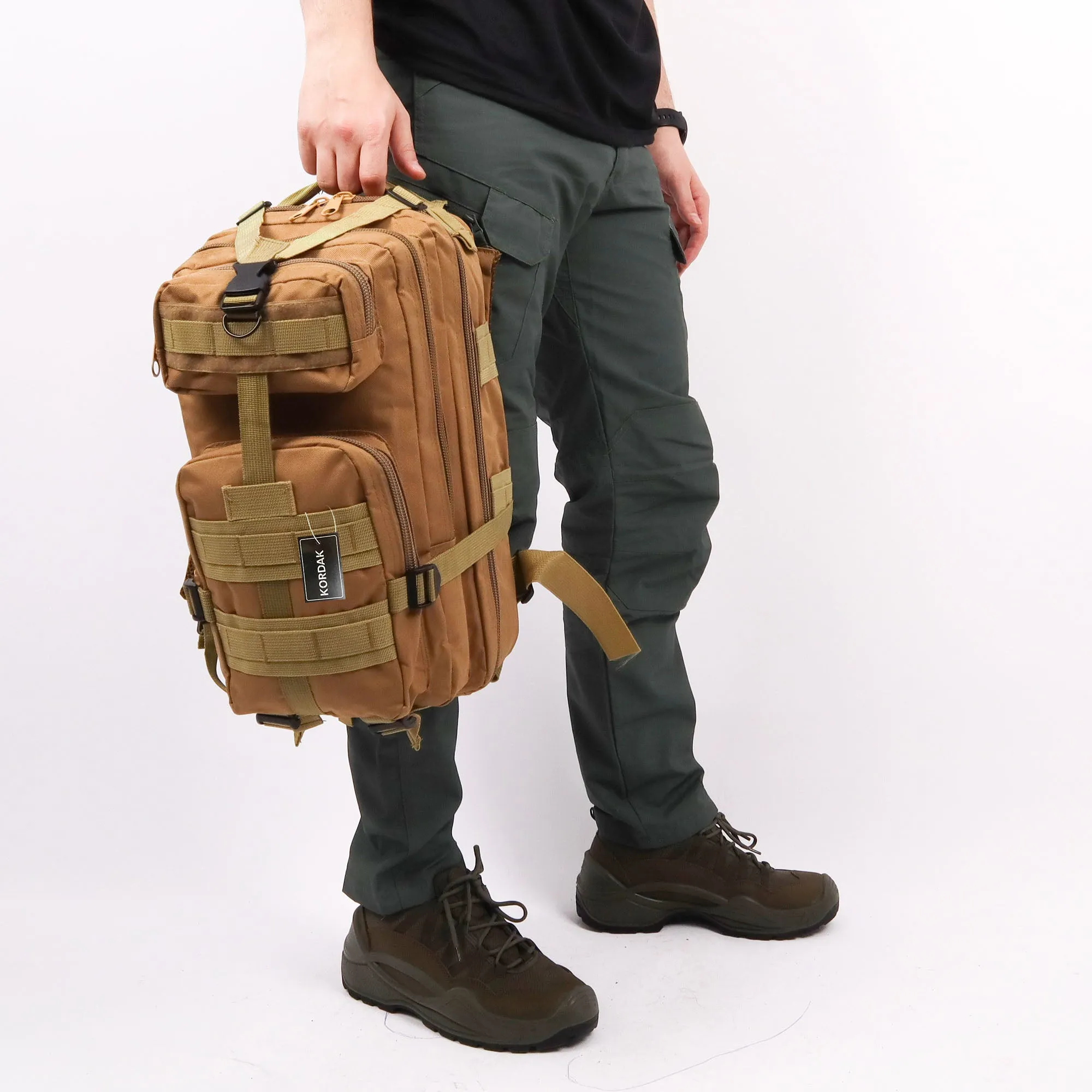 Beige Functional Hiking Tactical Backpack - 30 Liter Bag