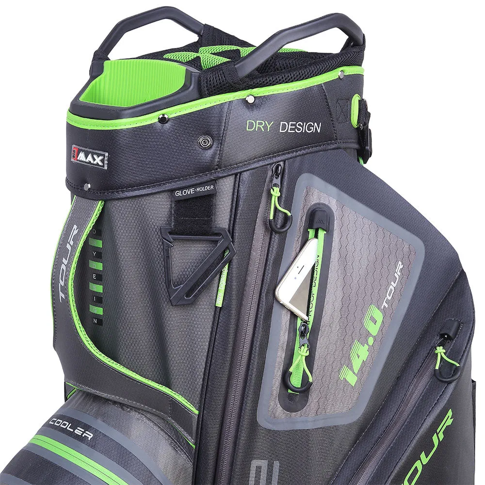 Big Max Dri Lite Tour Cart Bag - Charcoal/Black/Lime