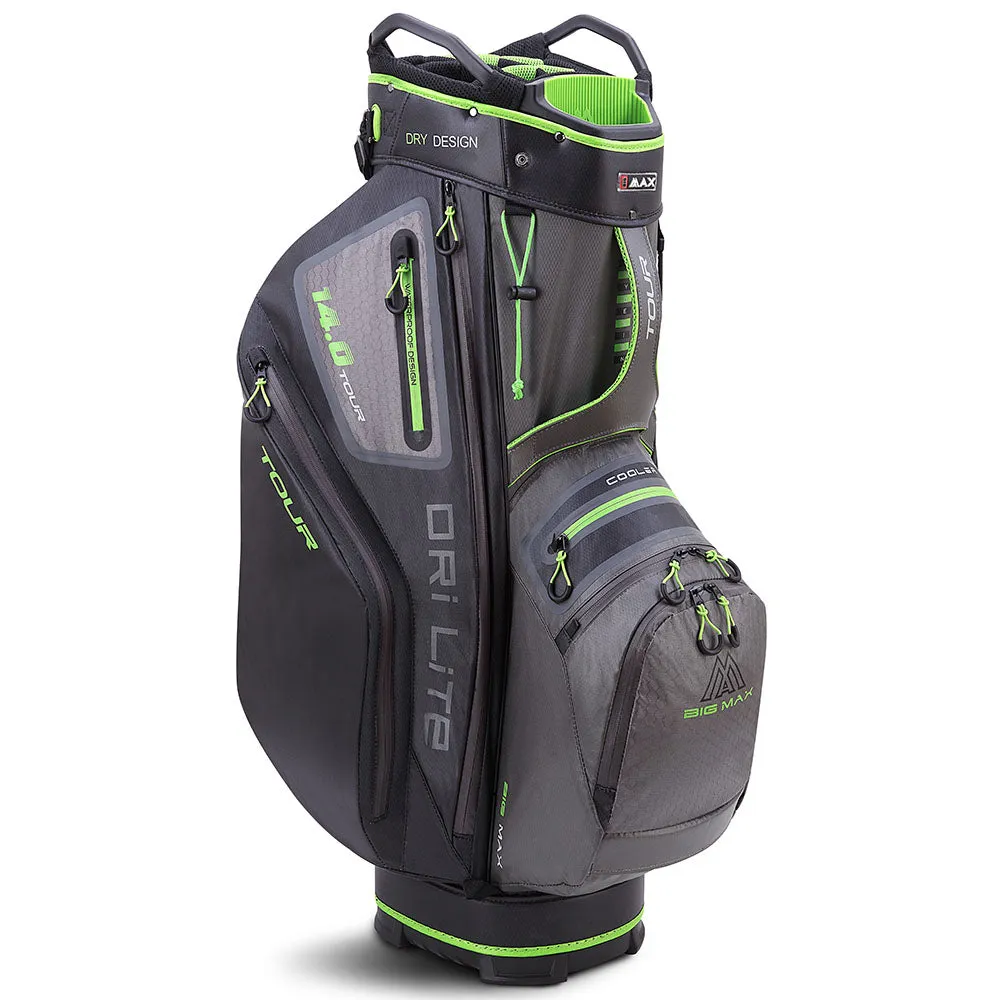 Big Max Dri Lite Tour Cart Bag - Charcoal/Black/Lime