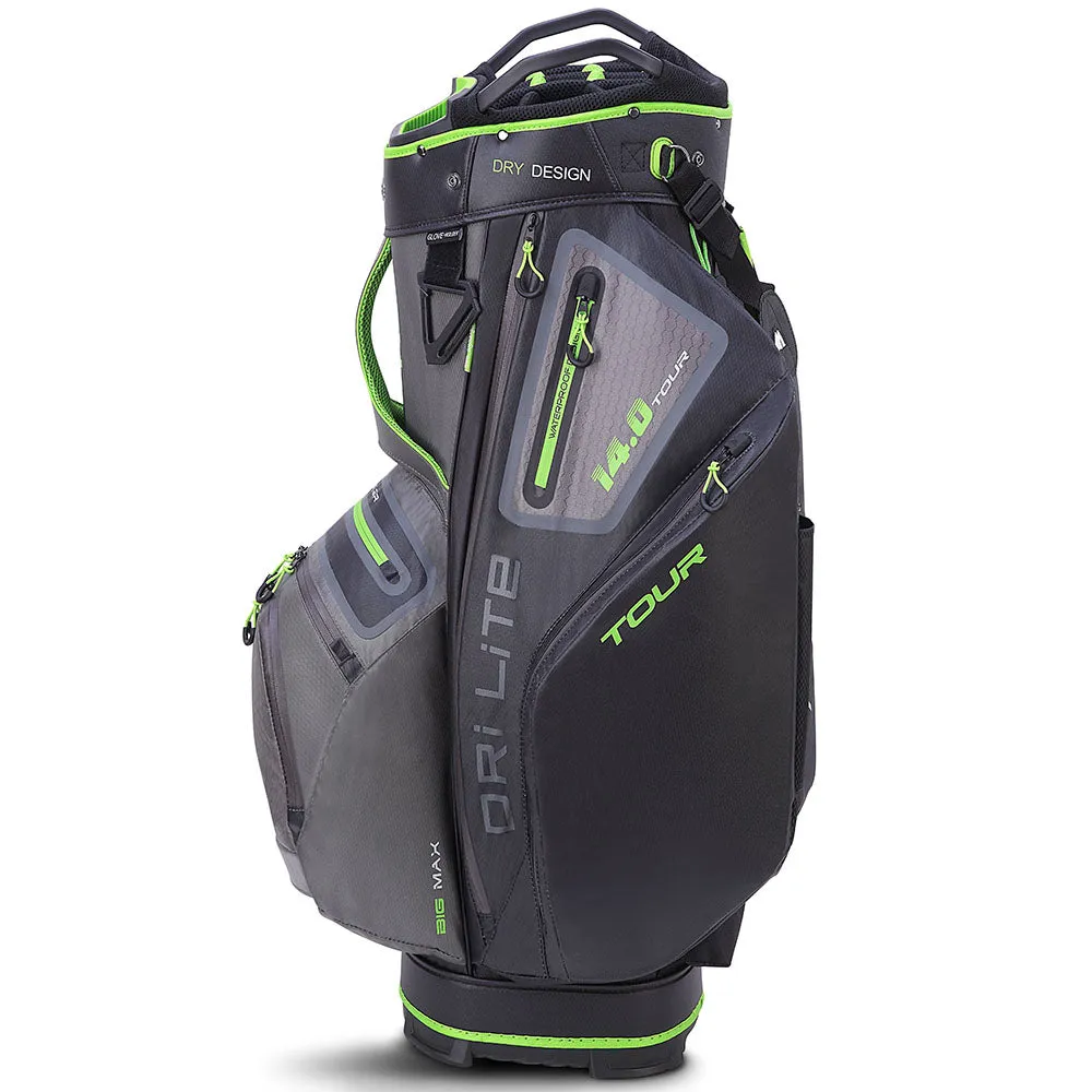 Big Max Dri Lite Tour Cart Bag - Charcoal/Black/Lime