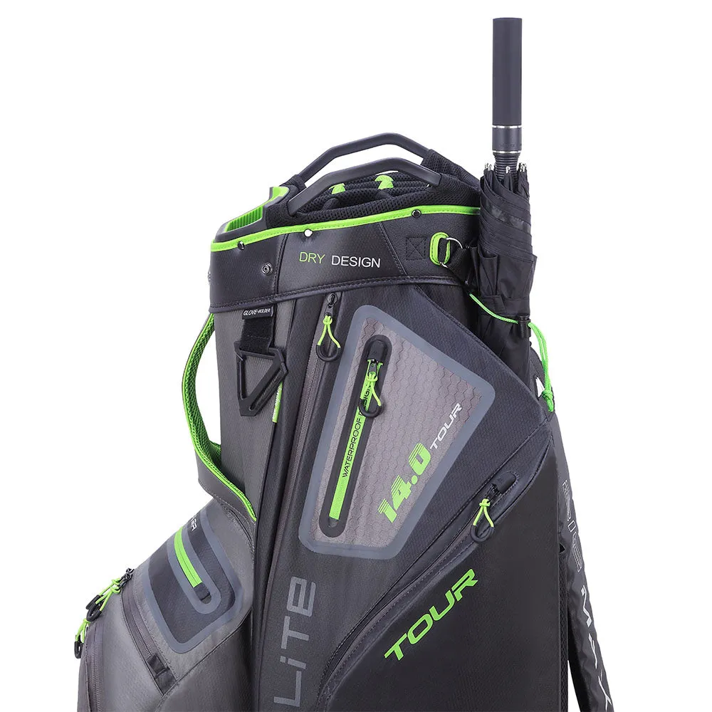 Big Max Dri Lite Tour Cart Bag - Charcoal/Black/Lime