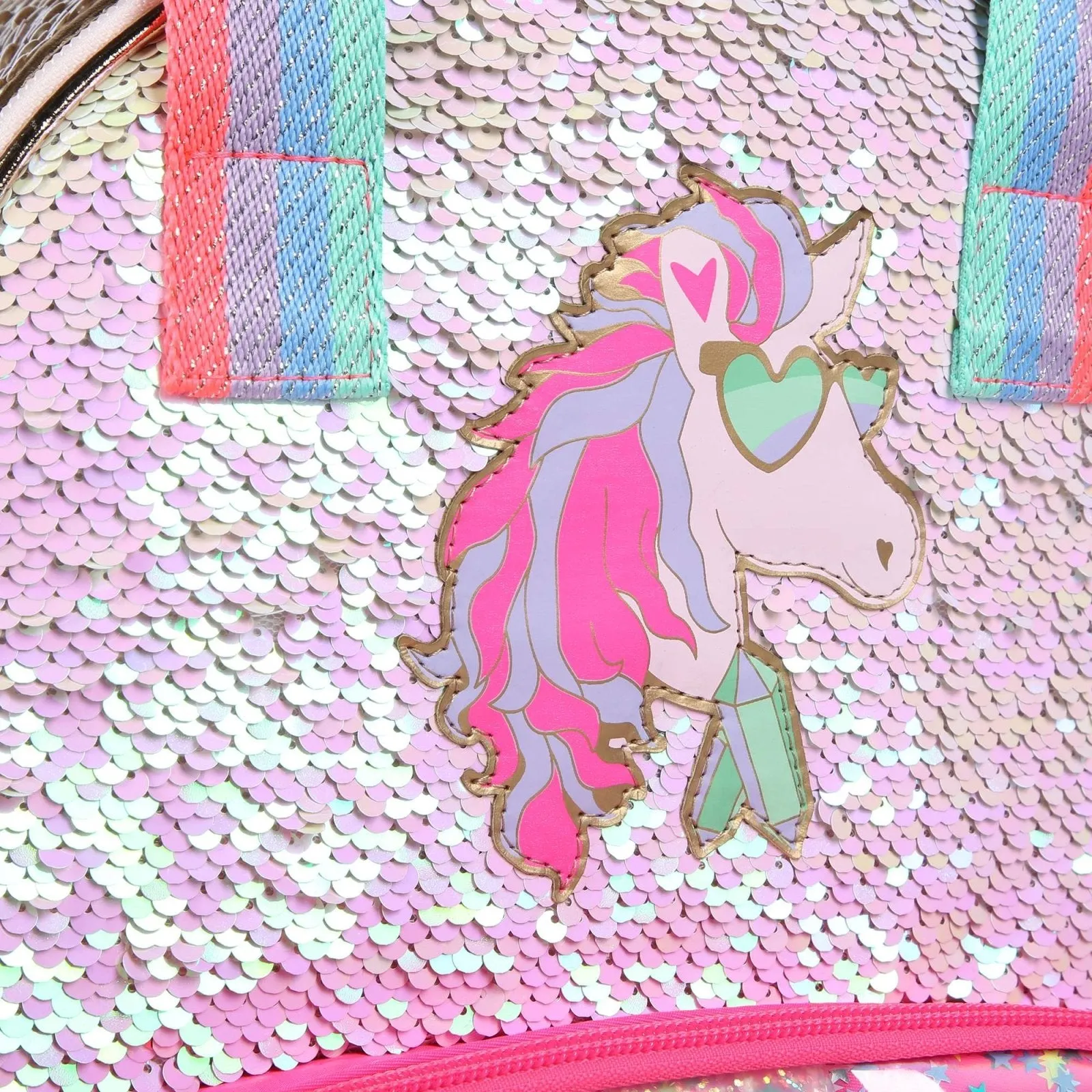 Billieblush Unicorn Backpack With Reversible Sequins