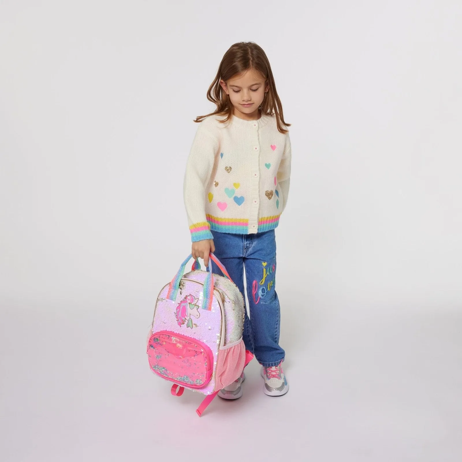 Billieblush Unicorn Backpack With Reversible Sequins