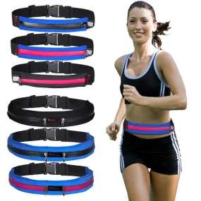 Black Waist Belt for Outdoor Jogging Running Walking Hiking