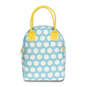 Blue Dots Zippered Lunch Bag