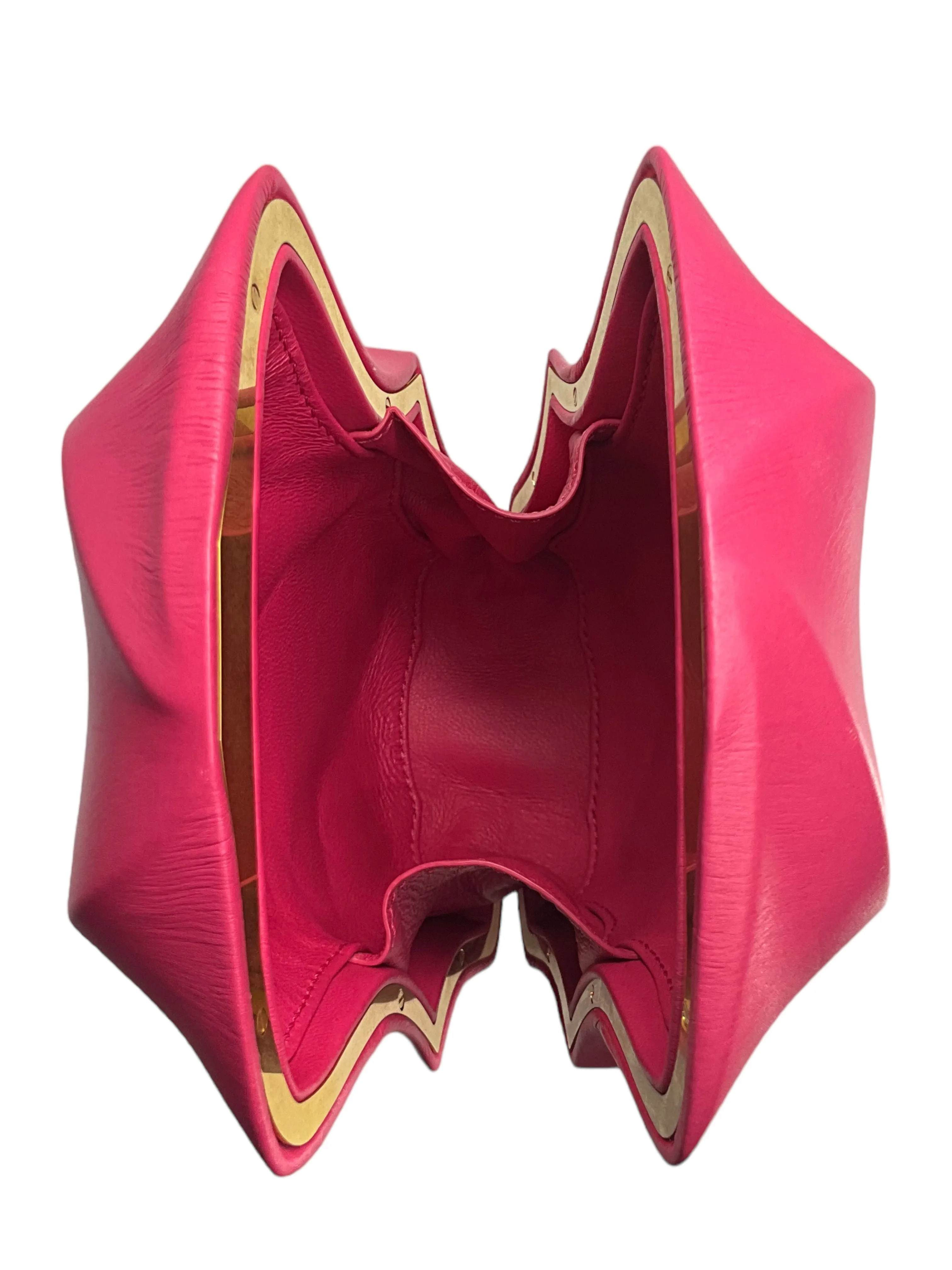 Bottega Veneta Whirl Pink Leather Clutch