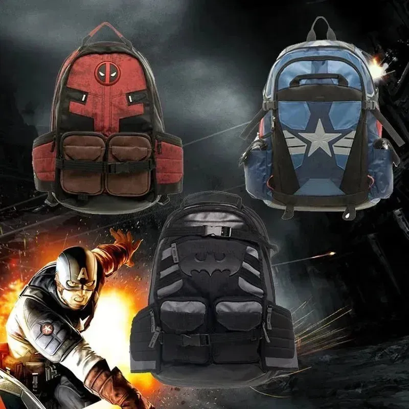 Captain America Batman Backpack For Kids