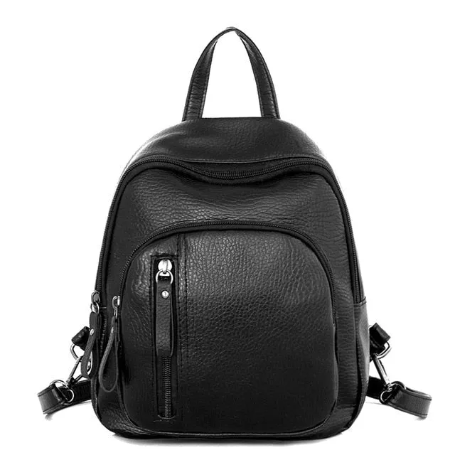 Casual Leather Backpack