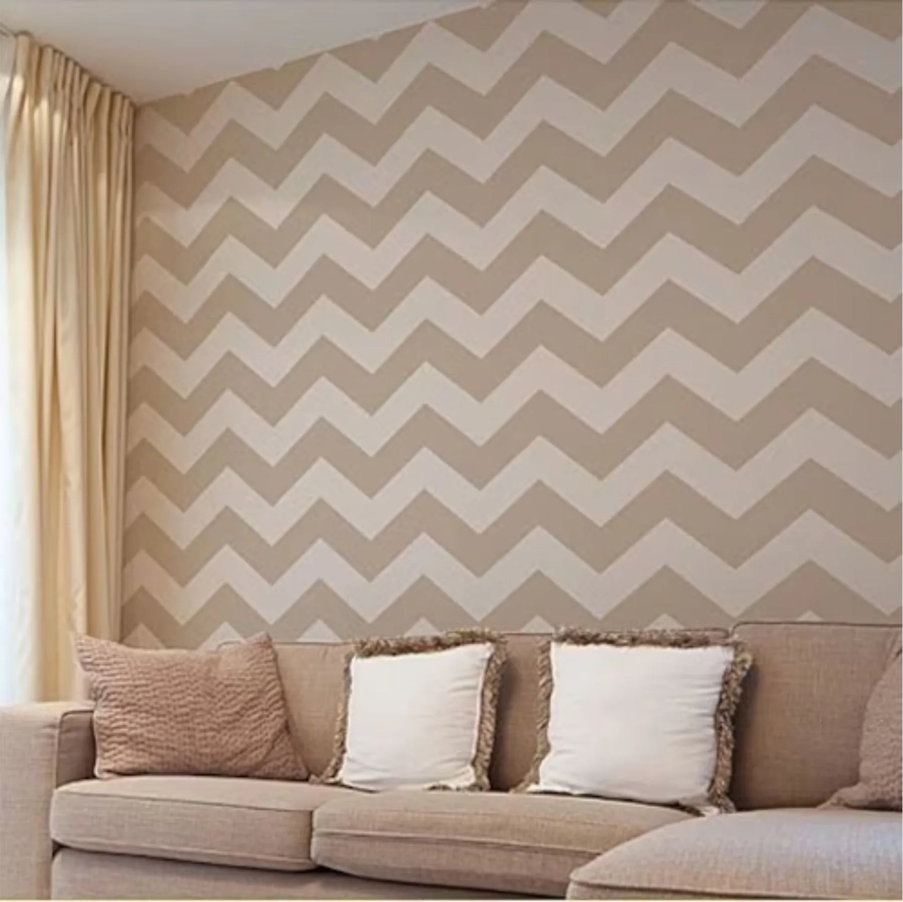 Chevron Pattern Reusable Stencil For Canvas And Wall Painting.ID#212F