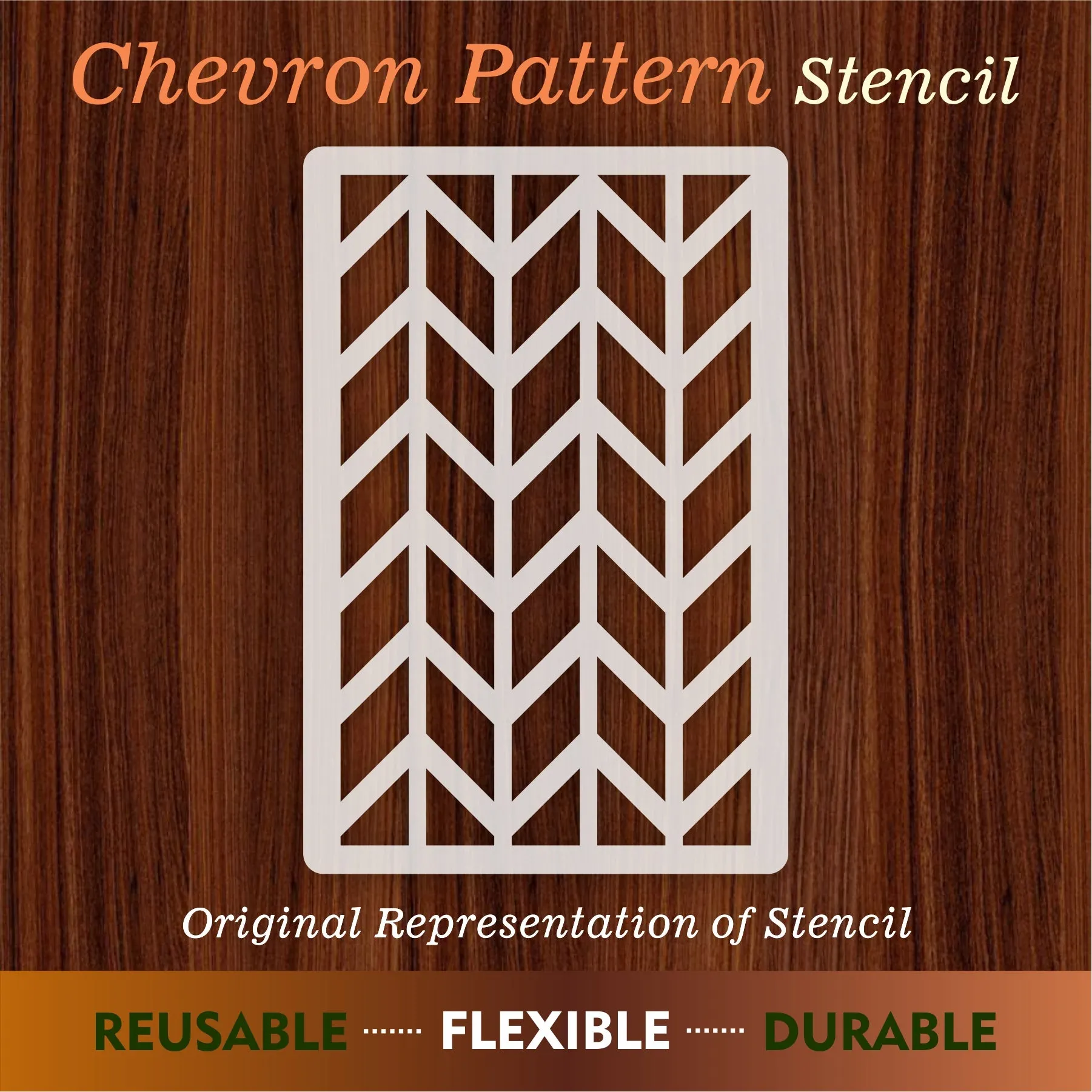 Chevron Pattern Reusable Stencil For Canvas And Wall Painting.ID#212F