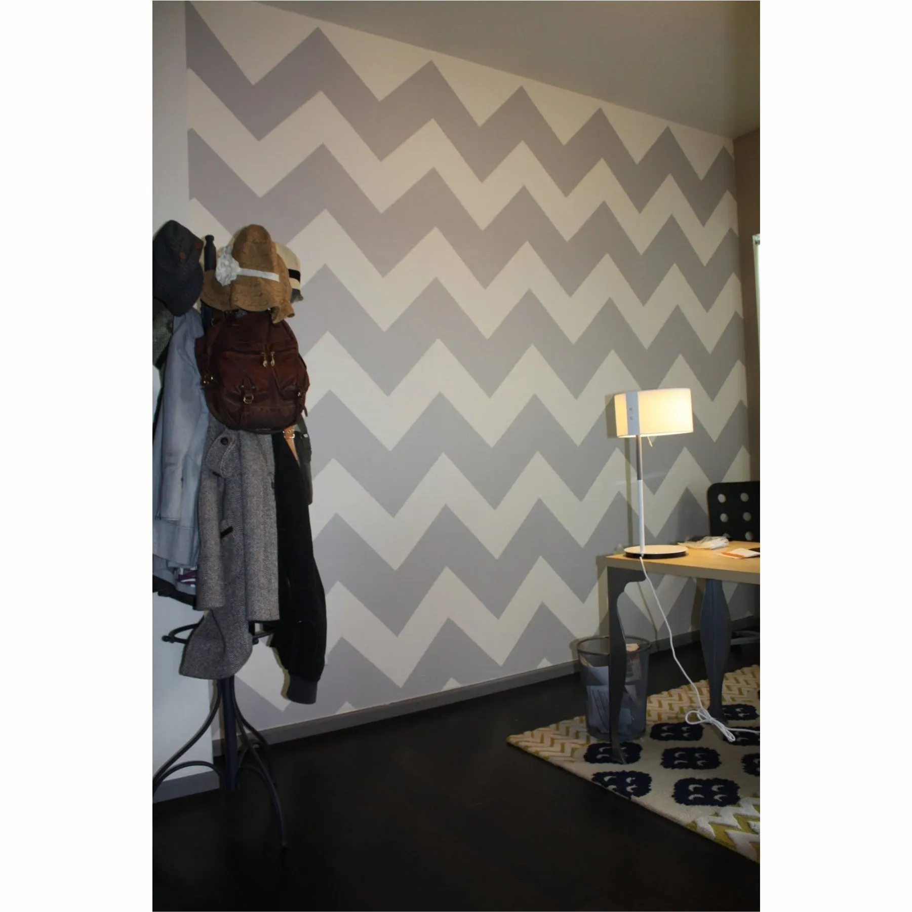 Chevron Pattern Reusable Stencil For Canvas And Wall Painting.ID#212F