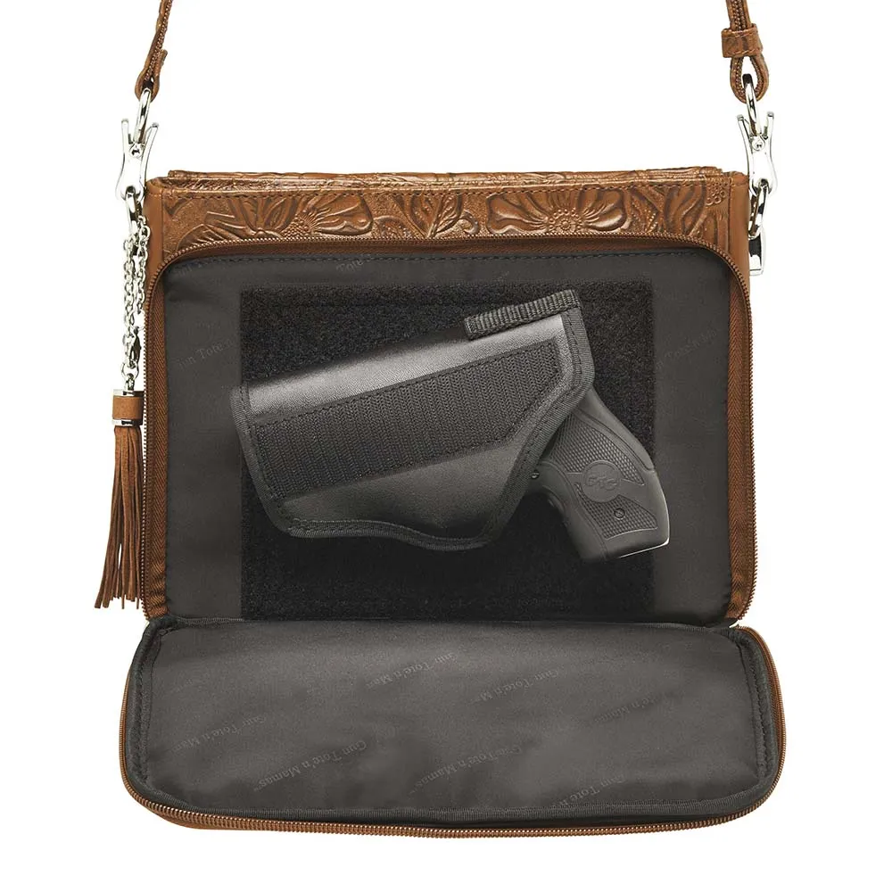 Clutch Purse, Debossed USA Cowhide