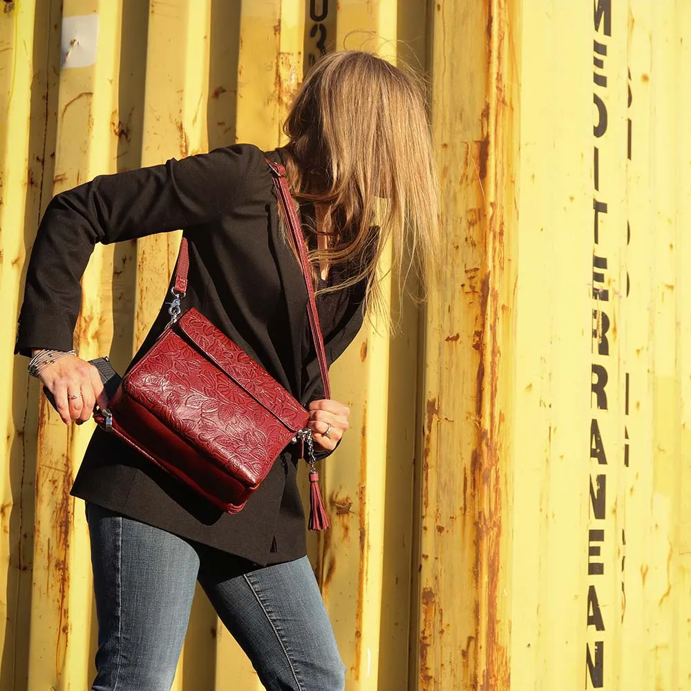 Clutch Purse, Debossed USA Cowhide