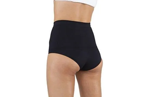 Comfizz Womens Ostomy/Hernia/Post Op Support Briefs High Waist Lvl 2 Black XL/XXL