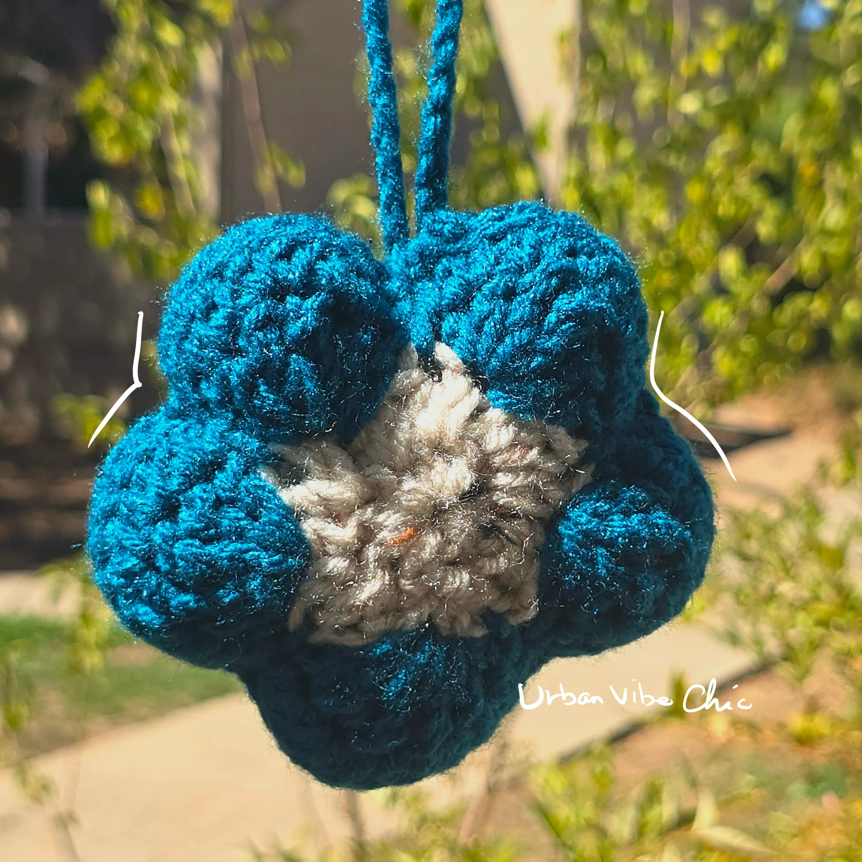 Crochet Flower Keychain | Crochet Bag Charm