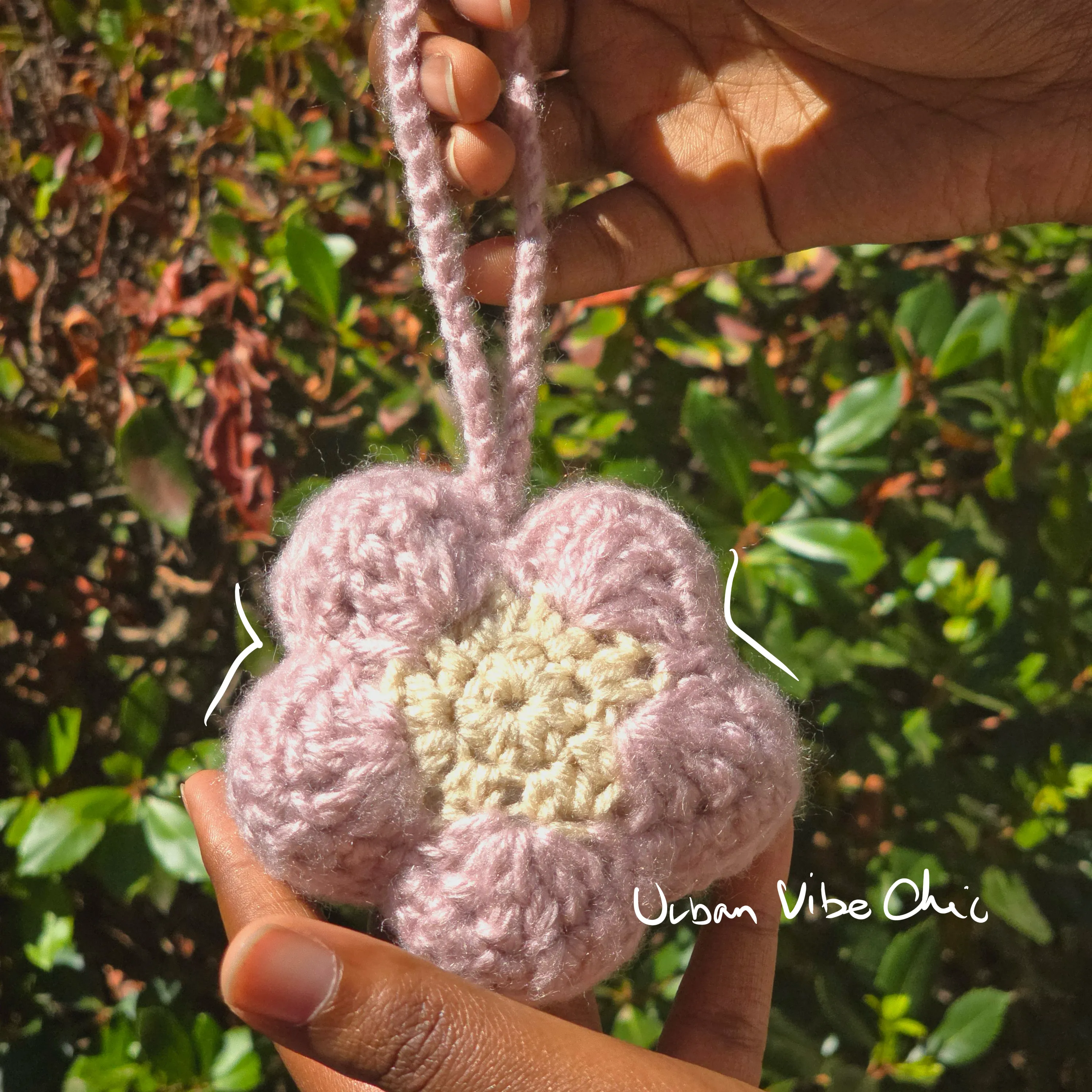 Crochet Flower Keychain | Crochet Bag Charm