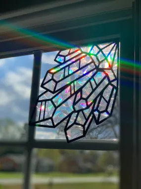 Crystal cluster window cling