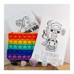 Crystal Kid Kit with Pop it Pencil Case