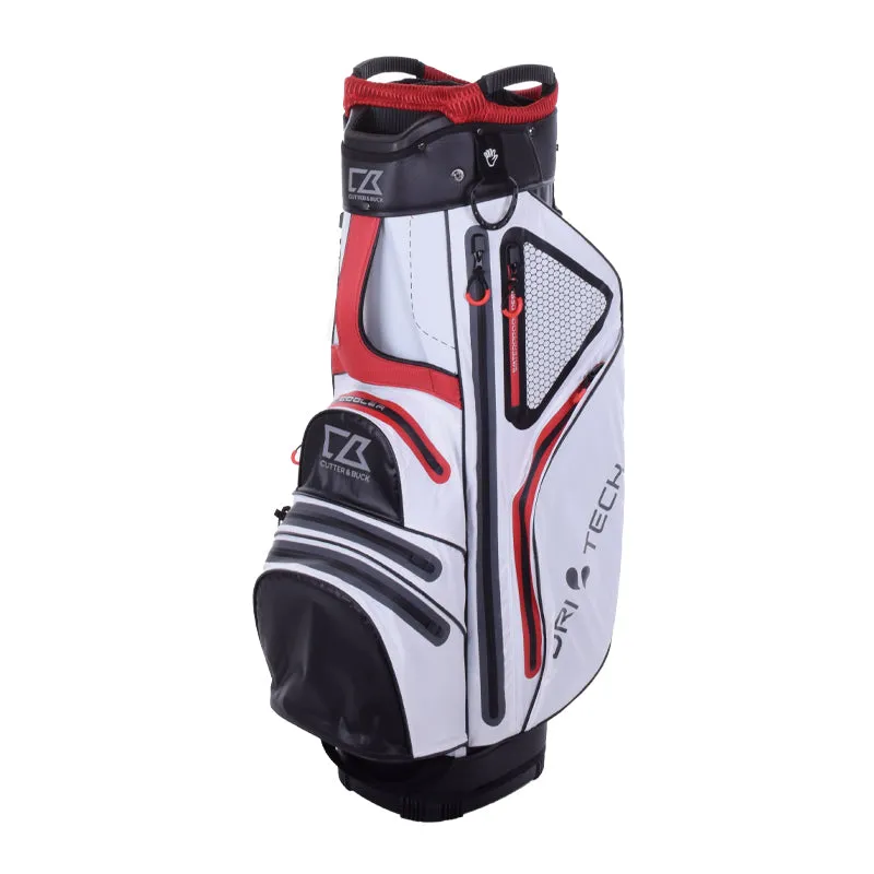 CUTTER & BUCK 9" Waterproof Cart Bag (White/Red)