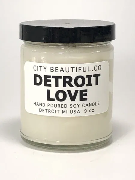 Detroit Love - Hand Poured Soy Candle by City Beautiful . Co - 9oz.